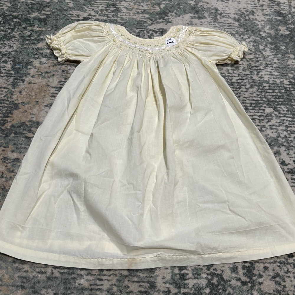Vintage Strasburg Children smocked dress 6 Months